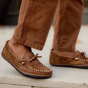 Minnetonka Men’s Tie Tread Moccasins